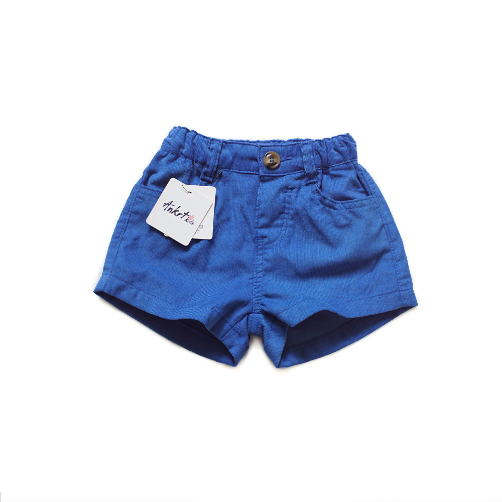 Children's Klein Blue Corduroy Shorts for Girls - Image 1