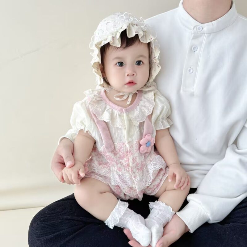 Baby Romper 100 Days Princess Cute Short Sleeve Bodysuit