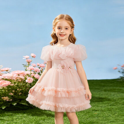 Children's fluffy mesh dress - Image 2