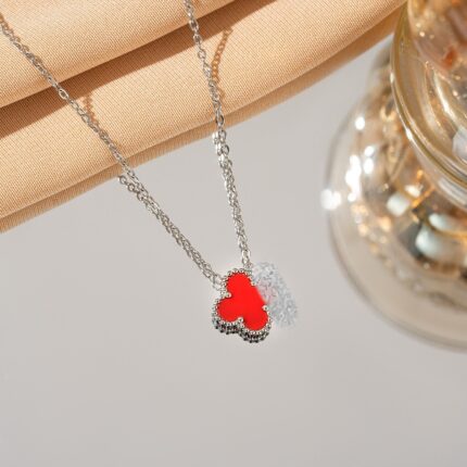 Lucky Clover Necklace Pendant Titanium Steel Double sided Beimu Clavicle Jewelry - Image 9