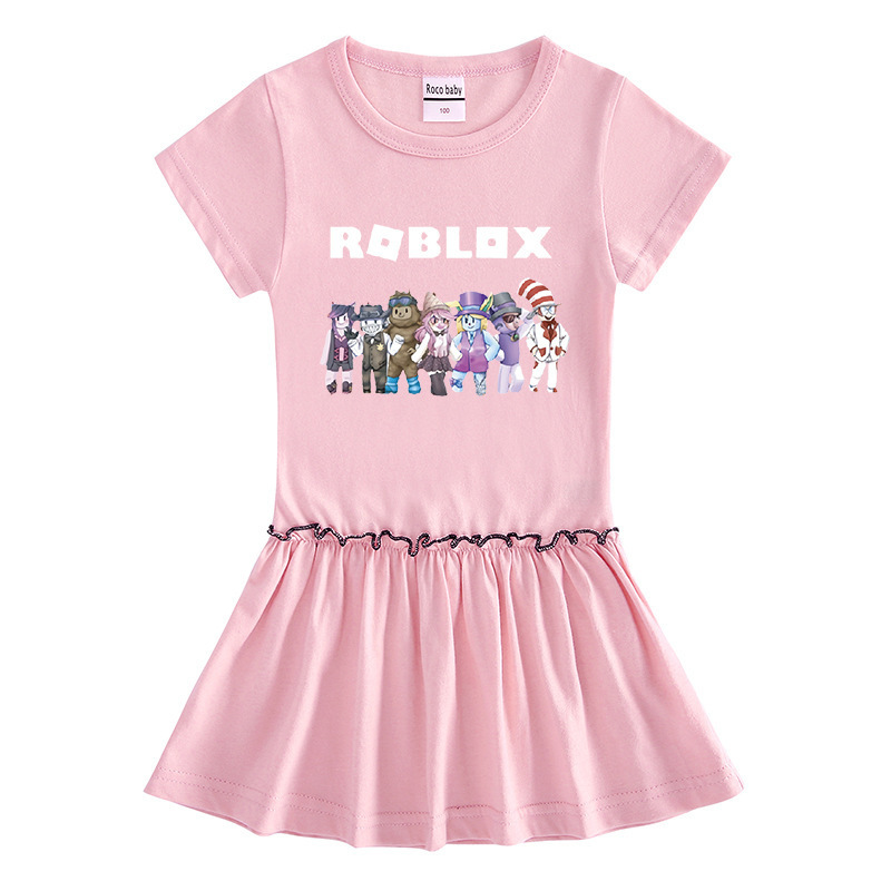 Children's short sleeved dress made of cotton