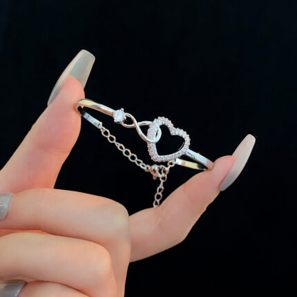 2025 Infinite - Symbol Hollow - Heart Bracelet for Daughter, with Gift Box, Ideal for Her Birthday Party and as an Adult Gift - Image 5