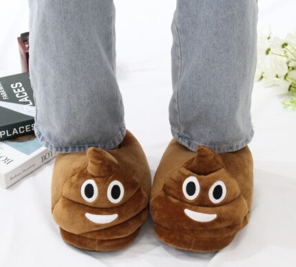 Plush Poop Slippers, Cute Funny  Poop Indoor Creative Warm Cotton Shoes Wholesale - Image 4