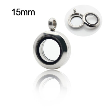 20mm/25mm/30mm Glass Floating Lockets Pendant Stainless Steel Magnetic Twist Closure Jewelry - Image 14