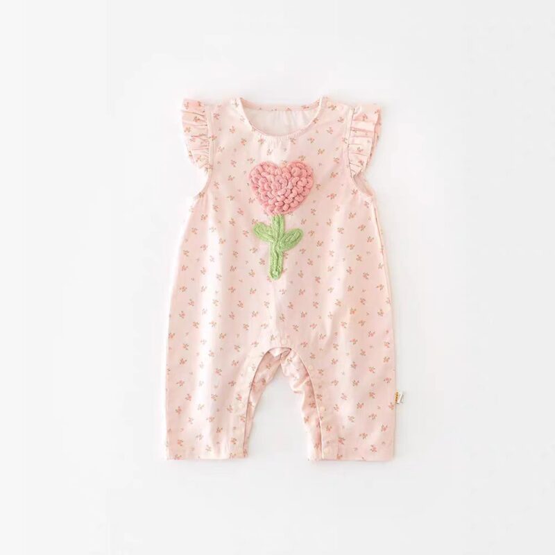 Cute Baby Girl Overalls Set, Sweet and Stylish Two-Piece