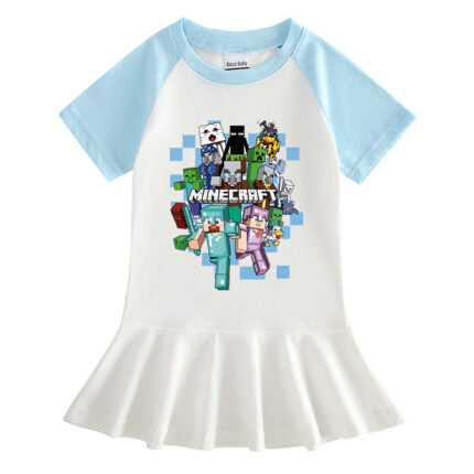 Children's cartoon half sleeved girls' dress - Image 2