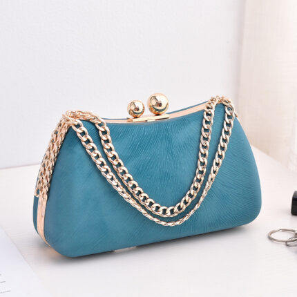 Black PU dinner minimalist handbag - Image 7