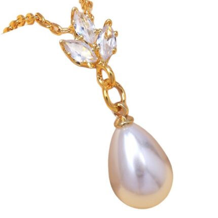 Pearl zircon collarbone chain - Image 5