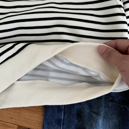 Children's striped top with lapel for children - Image 3