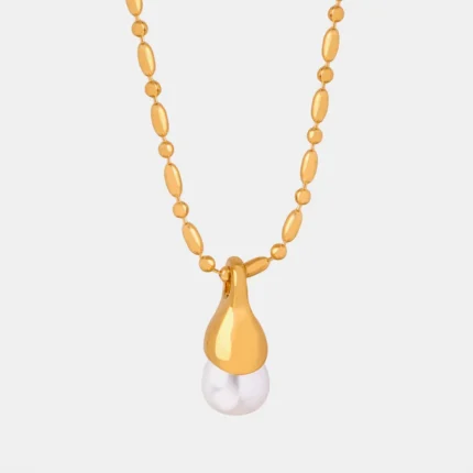 Titanium Steel Pearl Pendant Necklace - Image 6