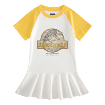 Children's cartoon half sleeved girls' dress - Image 1