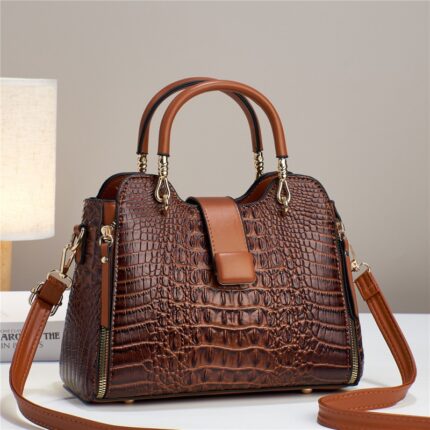 Crossbody Bag for Women with Crocodile Pattern, Large Capacity, Casual Tote Bag, Shoulder Bag for Daily Use - Image 6