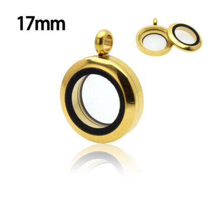 20mm/25mm/30mm Glass Floating Lockets Pendant Stainless Steel Magnetic Twist Closure Jewelry - Image 9