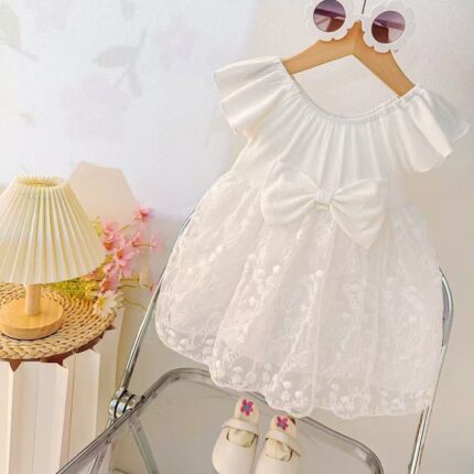 Baby Dress Romper, Thin Cotton Baby Girl Onesie - Image 4