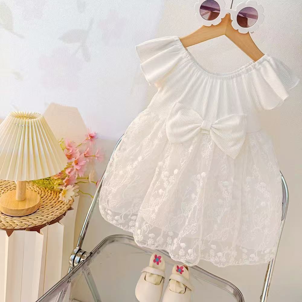 Baby Dress Romper, Thin Cotton Baby Girl Onesie - Image 4
