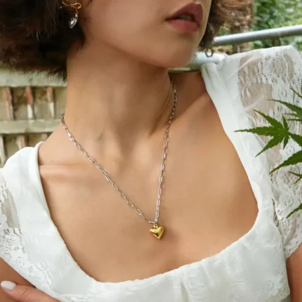 Stainless Steel Heart Pendant Necklace - Image 6