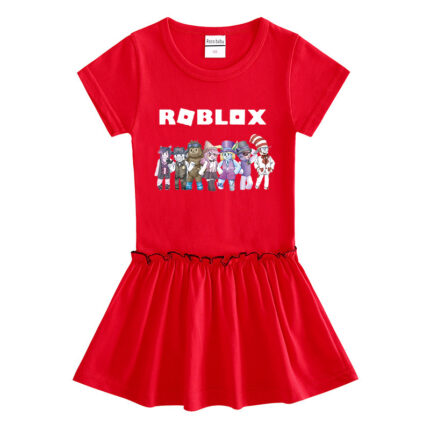 Children's short sleeved dress made of cotton - Image 1