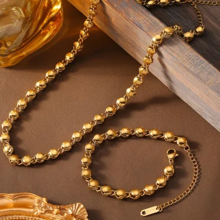 18K Gold-Plated Copper Necklace - Image 4