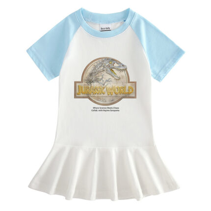 Children's cartoon half sleeved girls' dress - Image 4