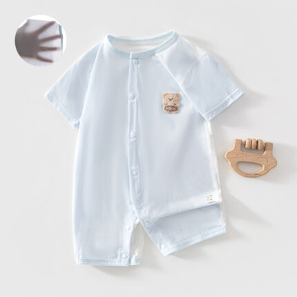 Lightweight Short Sleeve Romper for Boys and Girls - Image 2