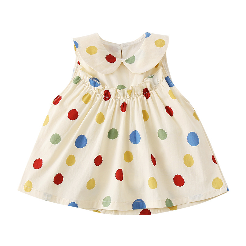 Children's Dot Print Butterfly Backless Dress for Toddler Girls