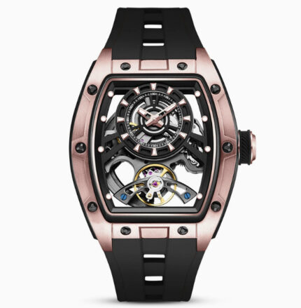 Mens Transparent Barrel-Shaped Fully Luminous Waterproof Mechanical Watch - Image 5