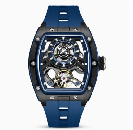Mens Transparent Barrel-Shaped Fully Luminous Waterproof Mechanical Watch - Image 6