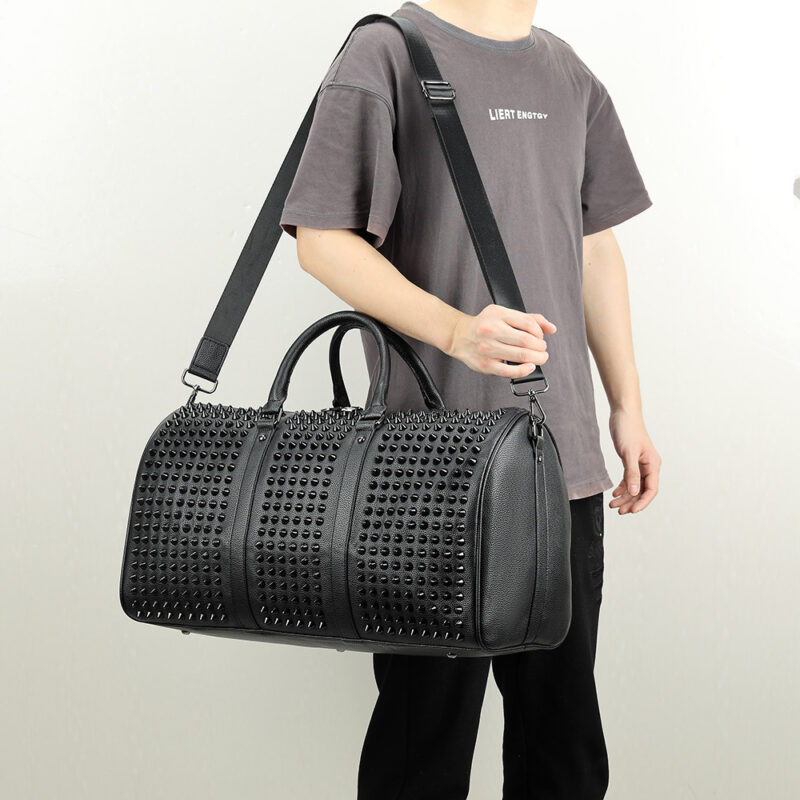 Rivet-studded Large-capacity Short-trip Tote Travel Bag